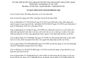 Quyết định 1299/QĐ-UBND 2011 Quy hoạch chi tiết xây dựng Khu nhà ở thu nhập thấp Bắc An Khánh Hà Nội