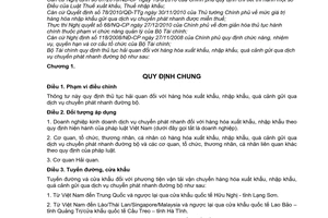 Thông tư 36/2011/TT-BTC quy định thủ tục hải quan đối với hàng hóa xuất, nhập kh