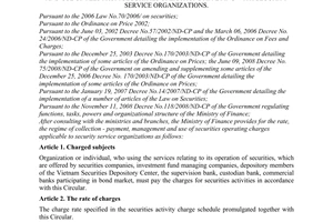 Circular No.38/2011/TT-BTC regulations of the rate, collection-payment regime