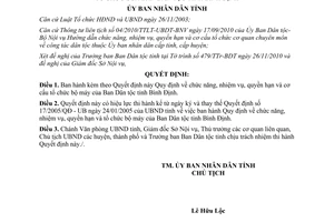 Quyết định 107/QĐ-UBND 2011 chức năng nhiệm vụ quyền hạn tổ chức của Ban Dân tộc Bình Định