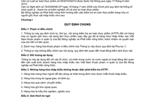 Thông tư 13/2011/TT-BNNPTNT hướng dẫn việc kiểm tra an toàn thực phẩm hàng hóa