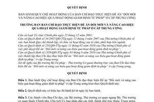 Quyết định 14/QĐ-BCĐGDTP Đổi mới nâng cao hiệu quả hoạt động giám định tư pháp