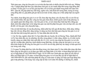 Chỉ thị 08/2011/CT-UBND tăng cường công tác hòa giải ở cơ sở Thừa Thiên Huế