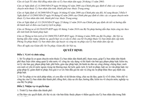 Quyết định 12/2011/QĐ-UBND quy định chức năng, nhiệm vụ Sở Tư pháp Cần Thơ