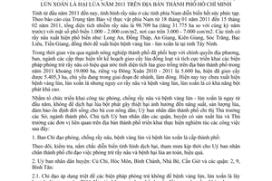 Chỉ thị 10/2011/CT-UBND tăng cường biện pháp phòng trừ rầy nâu