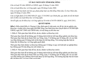 Quyết định 14/2011/QĐ-UBND quản lý các đề tài dự án nghiên cứu khoa học Đăk Nông