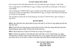 Quyết định 08/2011/QĐ-UBND quản lý vật liệu nổ công nghiệp trên địa bàn Tây Ninh