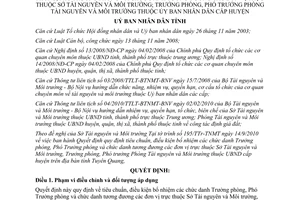 Quyết định 03/2011/QĐ-UBND điều kiện bổ nhiệm Trưởng phòng Sở Tài nguyên