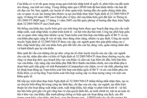 Chỉ thị 02/2011/CT-UBND thực hiện 32/2005/NĐ-CP cửa khẩu biên giới đất liền Kon Tum