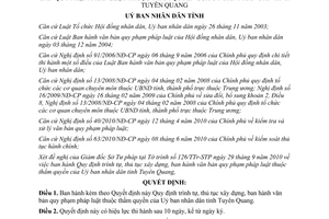 Quyết định 02/2011/QĐ-UBND xây dựng ban hành văn bản quy phạm pháp luật Tuyên Quang