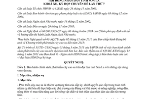 Nghị quyết số 363/2011/NQ-HĐND chính sách phát triển cây cao su Sơn La