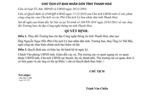 Quyết định 864/QĐ-UBND 2011 đổi trưởng ban chỉ đạo công nghệ thông tin Thanh Hóa