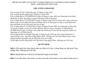 Quyết định 418/QĐ-TTg phê duyệt Điều lệ tổ chức hoạt động Tập đoàn Công nghiệp