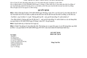 Quyết định 523/QĐ-UBND đính chính Quyết định 401/QĐ-UBND