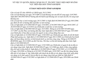 Quyết định 04/2011/QĐ-UBND ủy quyền, phân cấp, quản lý nhà nước