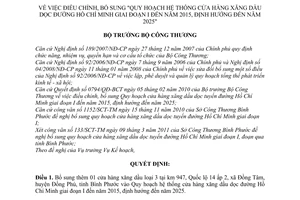 Quyết định 1305/QĐ-BCT điều chỉnh Quy hoạch hệ thống cửa hàng xăng dầu