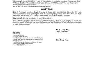 Quyết định 355/QĐ-BTP Chương trình hỗ trợ pháp lý liên ngành