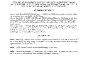 Quyết định 804/QĐ-BNV phê duyệt Kế hoạch thực hiện Dự án thí điểm