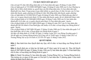 Quyết định 01/2011/QĐ-UBND Quy chế tổ chức và hoạt động Phòng Kinh tế