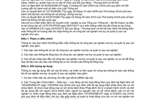 Thông tư 05/2011/TT-BLĐTBXH hệ thống biểu mẫu thống kê hướng dẫn thu thập