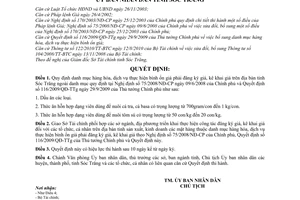 Quyết định 11/2011/QĐ-UBND danh mục hàng hóa, dịch vụ thực hiện bình ổn