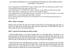 Thông tư 42/2011/TT-BTC chế độ quản lý tài chính quỹ hỗ trợ