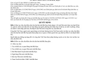 Quyết định 464/2011/QĐ-UBND định khu vực cấm và địa điểm cấm