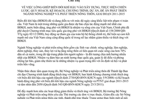 Chỉ thị số 809/CT-BNN-KHCN năm 2011 phát triển nông nghiệp và nông thôn