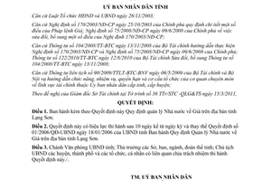 Quyết định 03/2011/QĐ-UBND quy định quản lý Nhà nước về Giá tỉnh Lạng Sơn