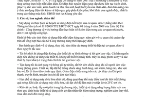 Chỉ thị 03/2011/CT-UBND tăng cường thực hiện tiết kiệm điện