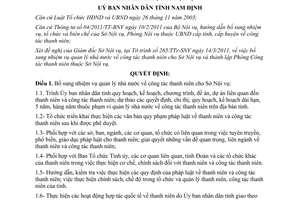 Quyết định 05/2011/QĐ-UBND nhiệm vụ sở Nội vụ phòng Công tác thanh niên Nam Định