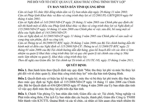 Quyết định 639/QĐ-UBND Mức thu thủy lợi phí và mức bù thủy lợi phí