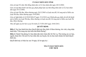 Quyết định 05/2011/QĐ-UBND khen thưởng công nhận danh hiệu Chủ trang trại tiêu biểu Bình Dương