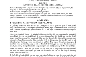 Nghị quyết 59/2011/QH12 kỳ họp thứ chín Quốc hội khoá XII