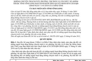 Quyết định 05/2011/QĐ-UBND sửa đổi quy định chức danh, số lượng, chế độ