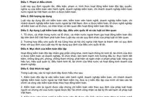 Luật 67/2011/QH12 kiểm toán độc lập