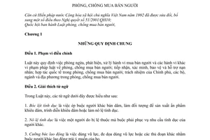 Luật 66/2011/QH12 phòng, chống mua bán người