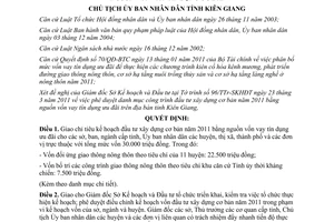 Quyết định 753/QĐ-UBND năm 2011 giao chỉ tiêu kế hoạch đầu tư xây dựng cơ bản