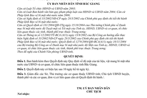 Quyết định 121/2011/QĐ-UBND độ mật tài liệu, vật mang bí mật nhà nước