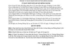 Quyết định 06/2011/QĐ-UBND Quy chế tổ chức và hoạt động Phòng Quản lý đô thị