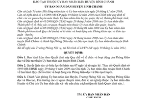 Quyết định 05/2011/QĐ-UBND Quy chế tổ chức và hoạt động Phòng Giáo dục