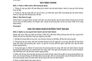 Thông tư 20/2011/TT-BGTVT vận tải hành khách đường thủy nội địa