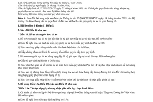 Thông tư 15/2011/TT-BGTVT sửa đổi Thông tư 07/2009/TT-BGTVT