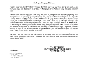 Công văn 1431/BNN-KH kéo dài thời gian thực hiện dự án điều tra cơ bản