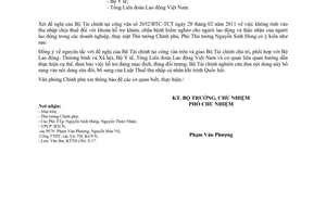 Công văn 1485/VPCP-KTTH không tính vào thu nhập chịu thuế