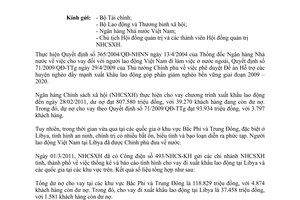 Công văn 618/NHCS-KH báo cáo tình hình cho vay đi xuất khẩu lao động