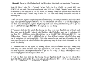 Công văn 12/UBQG-VP hướng dẫn hoạt động vì sự tiến bộ của phụ nữ