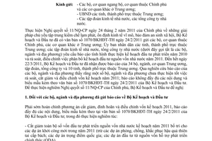 Công văn 1818/BKHĐT-TH rà soát điều chỉnh kế hoạch phân bổ vốn đầu tư phát triển
