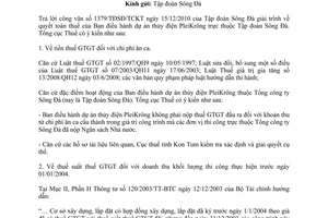 Công văn 983/TCT-DNL  giải trình quyết toán thuế Ban điều hành Dự án thủy điện