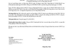 Công văn 1714/BNN-VP kiểm tra an toàn về Phòng cháy và chữa cháy